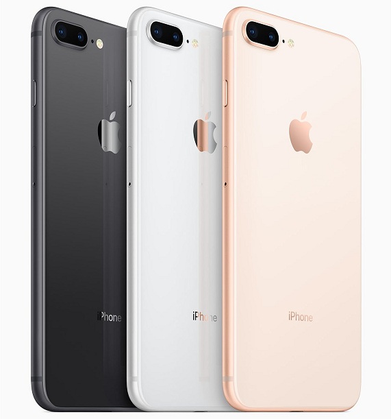 Apple The iPhone 8 and 8 Plus are available in 64GB and 256GB.